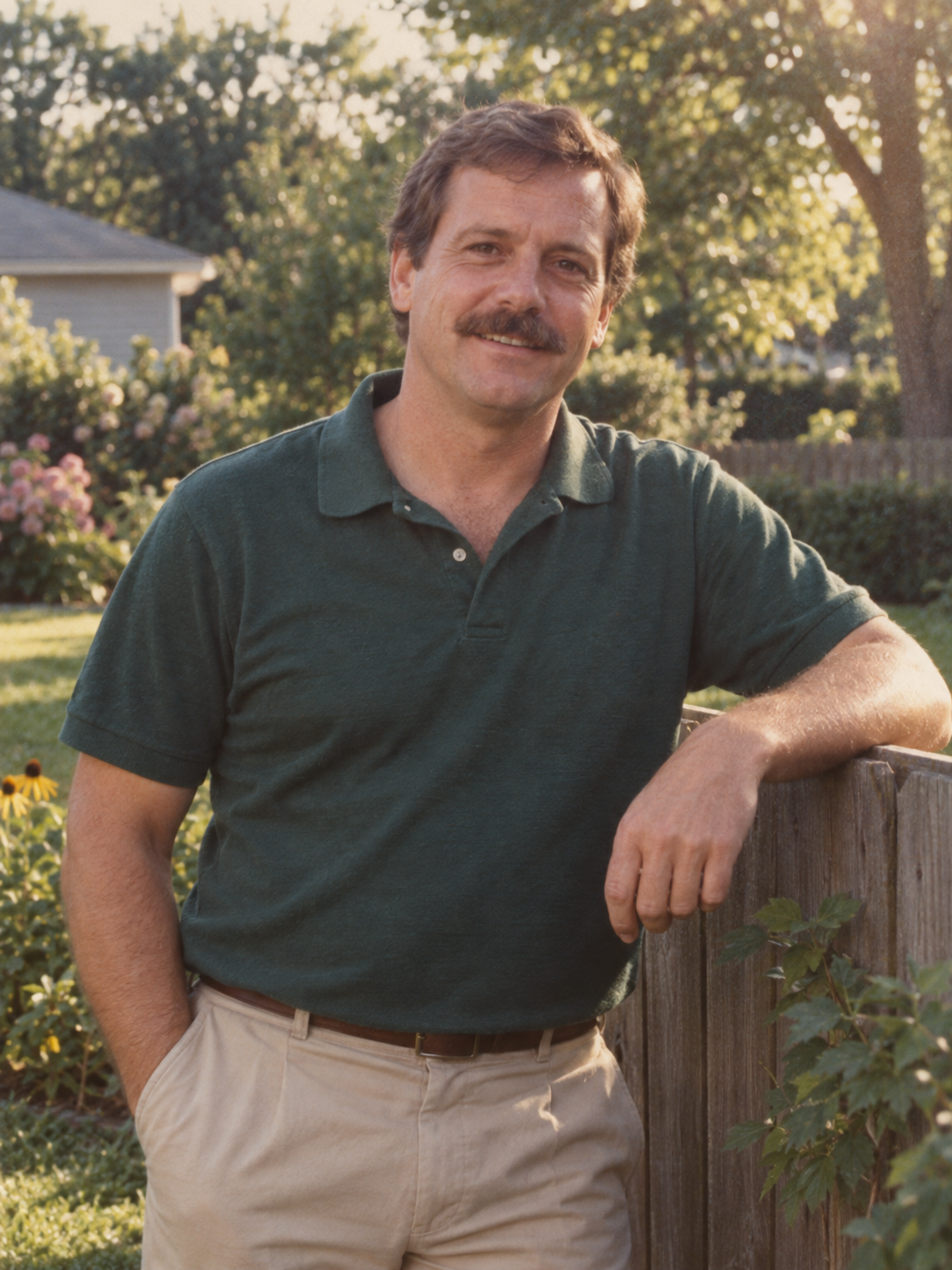 1980s backyard portrait